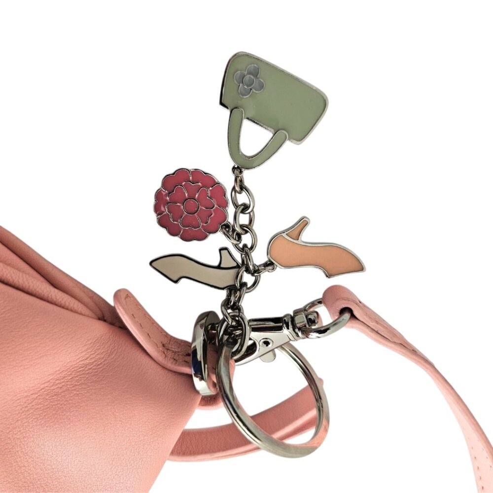 Casual Corner Leather Baguette Shoulder Bag Clutch | NWT | Salmon Pink - Picture 3 of 12
